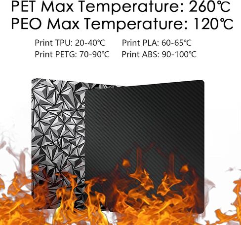 Ad5x/Ad5m لوحة بناء مزدوجة الجوانب من البولي إيثيلين تيرفثالات وورقة PEO ناعمة لـ FLASHFORGE Adventurer 5M 235x235mm، طابعة ثلاثية الأبعاد مرنة قابلة للإزالة لوح فولاذي زنبركي ساخن منصة سرير in Kuwait