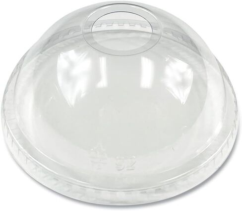 Boardwalk BWKPET912DOMEPK 9 oz. to 12 oz. PET Cold Cup Dome Lids - Clear (100/Pack) in Kuwait