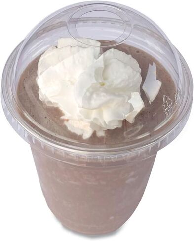 Boardwalk BWKPET912DOMEPK 9 oz. to 12 oz. PET Cold Cup Dome Lids - Clear (100/Pack) in Kuwait