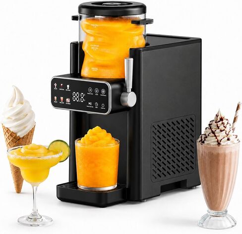 Slushie Machine for Home No Ice Needed Frozen Drink Maker with 6 Preset Modes for Ice Cream, Frappés, Milk Shake, Slushy Machine with LED Display Ideal for Family Gathering, Graphite, 1 Pack+6 Modes in Kuwait