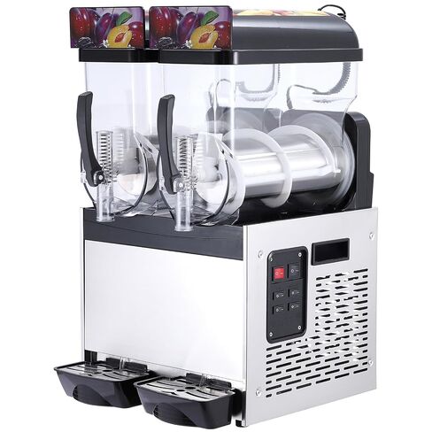 Commercial Slushy Machine, 15Lx2 Double Tank Margarita Machine, Stainless Steel High-Speed Self-Cleaning Frozen Drink Slushie Machine for Bars Restaurants Cafe Home Use in Kuwait