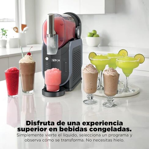 Ninja SLUSHI FS301LAA صانع المشروبات المجمدة والجرانيت مع تقنية RapidChill، 2.6 لتر (88 أونصة)، 5 برامج أوتوماتيكية، مثالية للأقحوانات والضربات والمزيد، تصميم ممتاز، أسود، FS301LAA in Kuwait