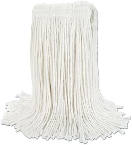 Boardwalk RM03024S Banded Rayon Cut-End Mop Heads, White, 24 oz, 1 1/4" Headband (Case of 12) in Kuwait