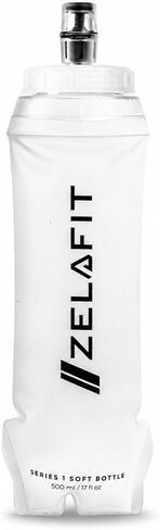ZelaFit® 2x Running Water Bottle 500ml - Collapsible Water Bottle, Perfect Running Accessories - Hydration Vest Compatible Leakproof Soft Flask - Easy-Fill and Lightweight (1) in Kuwait