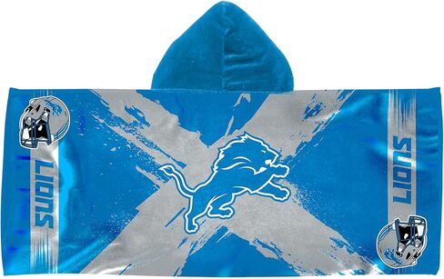 منشفة من الألياف الدقيقة بغطاء للرأس للشباب من Northwest Detroit Lions NFL Cross Out مقاس 22 × 51 بوصة in Kuwait