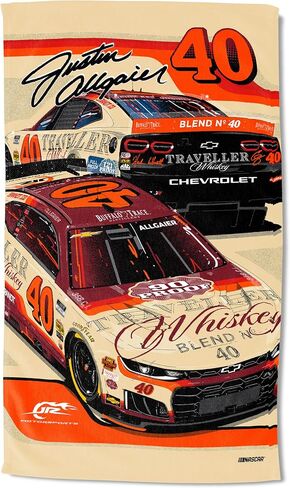 شمال غرب NASCAR كايل بوش شيدر منشفة الشاطئ الخالية من الرمال العاكسة، حمام بوليستر خفيف الوزن وسريع الجفاف، معدات مروحة السفر للسباحة في حمام السباحة، 35 × 60 بوصة in Kuwait