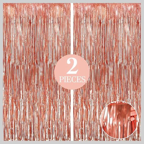 KatchOn, Gold and Red Fringe Backdrop - Xtralarge, Pack of 2 | Foil Fringe Curtain for Nurse Graduation Party Decorations | Prom Decorations 2025 | Red and Gold Graduation Decorations 2025 in Saudi Arabia