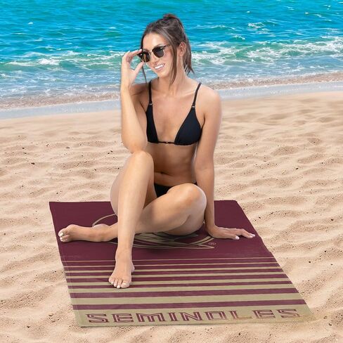 Northwest Florida State Seminoles NCAA Striped Jacquard Beach Towel 36 x 72 Inches in Kuwait