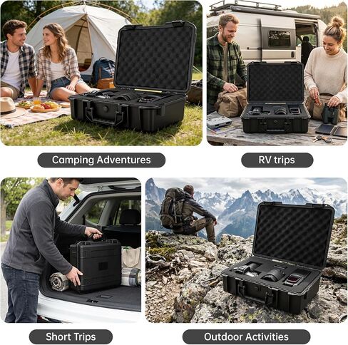 16 inch Hard Carrying Case,Shockproof Storage Box with Customizable Foam,Portable Protective Tool Box for Microphone,Recorder,Electronics,Tools,Cameras,Equipment and More, 16" x 12" x 4" in Saudi Arabia