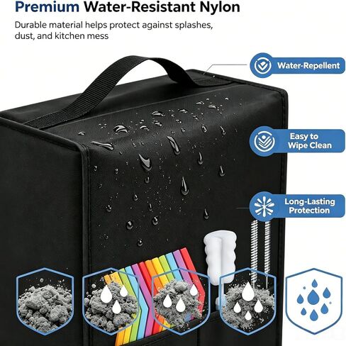 غطاء الماكينة لـ Ninja Slushie Max لـ Ninja Slushie Max FS605 | نايلون مقاوم للماء، مقاس مريح، جيوب جانبية، لتخزين طاولة المطبخ in Kuwait