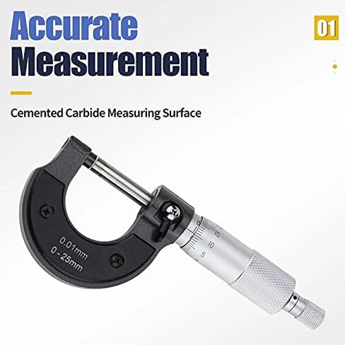 Measuring Range0-25mm Outside Micrometer Metric Carbide Gauge Standards Caliper Measurement Tools Teaching Steel Engraving in Kuwait