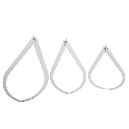 PartyKindom 3pcs Stainless Steel Curved Outside Calipers Pottery Measuring Tool for Ceramic Sculpture Craft Shaping Model Supplies in Kuwait