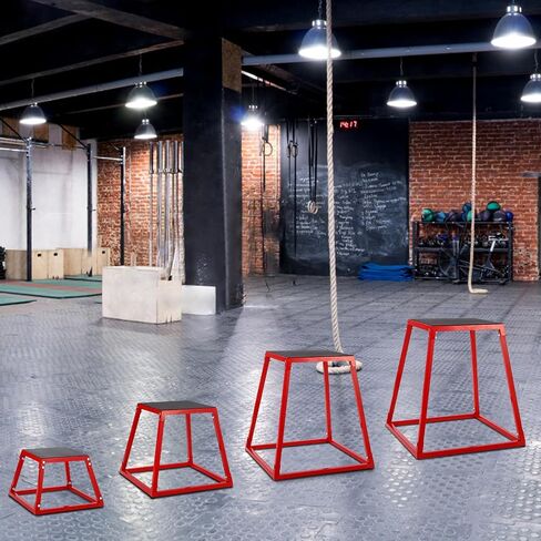 صندوق القفز البليومتري من GarveeLife، صناديق Plyo فولاذية شديدة التحمل مع وسادة مطاطية لصالة الألعاب الرياضية المنزلية، ومنصات القفز، وصندوق القفز، ومدربي القفز، وتدريبات القوة بمقاسات 12 بوصة، 18 بوصة، 24 بوصة، 30 بوصة in Kuwait