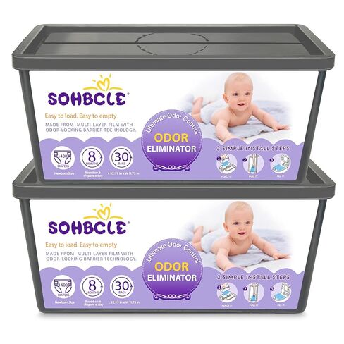 حقائب إعادة الملء متوافقة مع Genie Easy Roll Signature Diaper Pail و Platinum Diaper Pail ، 60 كيسًا معطرًا على ما يصل إلى 2800 حفاضات حديثي الولادة ، وتحديثًا إضافيًا للسيطرة على الرائحة. in Kuwait