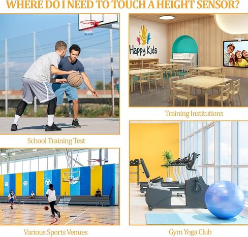 Wall Mounted Vertical Jump Measurement Tool, Adjustable Height Vertical Jump Measuring Device, 27.5"-47" Wall Mounted Vertical Jump Trainer,Used for Basketball and Volleyball High in Kuwait