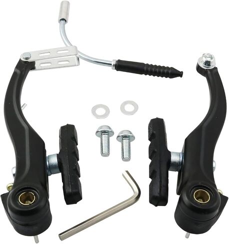 1 Set Aluminum Alloy Mountain Bike V Brake Complete Kit with Brake Pads Cable Housing Installation Accessories Universal Brake System Lightweight Design Parts in Kuwait