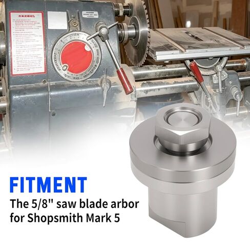 5/8" Saw Blade Arbor for Shopsmith Mark V, CNC Machined Steel Blade Adapter, Fits Standard 5/8" Bore Circular Saw Blades, Heavy-Duty Replacement Arbor in Kuwait
