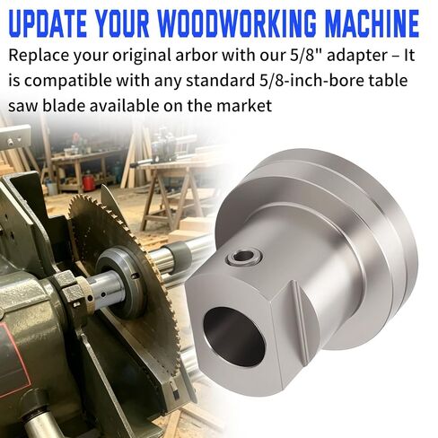5/8" Saw Blade Arbor for Shopsmith Mark V, CNC Machined Steel Blade Adapter, Fits Standard 5/8" Bore Circular Saw Blades, Heavy-Duty Replacement Arbor in Kuwait