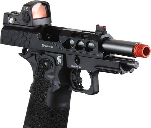 Lancer Tactical STRYK Hi-Capa 4.3 Gas Blowback Airsoft Pistol with Red Dot Mini Sight (Black/Gold) in Kuwait