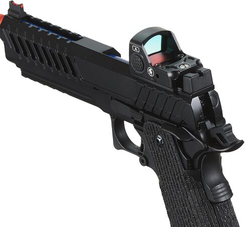 Lancer Tactical Knightshade Hi-Capa Gas Blowback Airsoft Pistol with Red Dot Mini Sight (Black/Blue) in Kuwait
