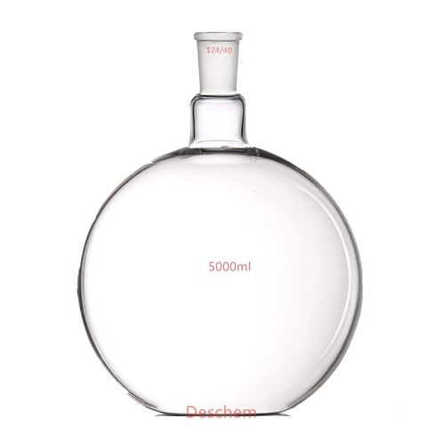 5000ml,1-Neck,24/40,Plat Bottom Glass Flask,5L,Lab Flat Reaction Bottle in Kuwait