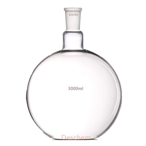 3000ml,24/40,Sigle Neck,Flat Bottom Glass Flask,One Neck,3 Litre,Boiling Bottle in Kuwait