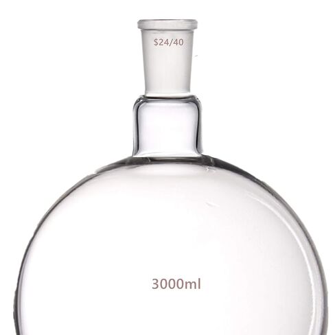 3000ml,24/40,Sigle Neck,Flat Bottom Glass Flask,One Neck,3 Litre,Boiling Bottle in Kuwait