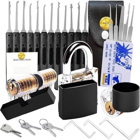Waterproof Laminated Wide Long Shackle Keyed Alike Padlocks Set, Heavy Duty Pick 1-9/16" Steel Anti-Rust Locks, Multi-Purpose Picking Outdoor Security Lock Kit for Gate, Toolbox, Fence, Storage in Kuwait