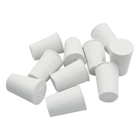 10 Pcs White Solid Rubber Stoppers 0# Tapered Lab Bungs Solid Rubber Stoppers Tapered Lab Seal Rubber Stoppers in Kuwait