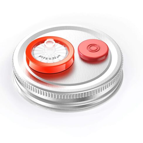 Ks-Tek 100Pcs 20mm Self Healing Injection Ports(Red),vials Rubber stoppers,Butyl Cap for Glass Bottle& Mushroom Liquid Culture Mason Jars Lid in Kuwait