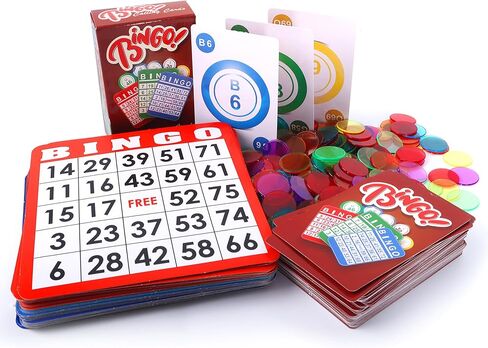 مجموعة ألعاب بنغو كاملة من GSE Games & Sports Expert مع 50 بطاقة بنغو، و500 شريحة، ومجموعة بطاقات الاتصال، ولعبة ممتعة للحفلات للبالغين، وكبار السن، والتجمعات العائلية، وأنشطة الفصل الدراسي، والمجموعات الكبيرة in Kuwait