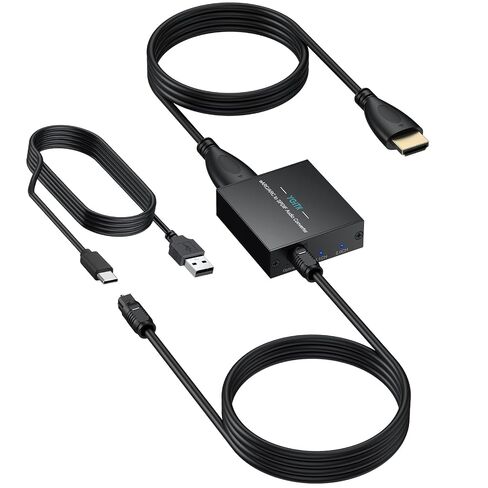 مستخرج الصوت eARC، محول HDMI ARC إلى الصوت البصري، eARC/ARC HDMI إلى محول الصوت البصري، محول الصوت HDMI ARC 24 بت/192 كيلو هرتز، يدعم PCM 2.0/Dolby/DTS 5.1 للتلفزيون ومكبرات الصوت والمسرح المنزلي in Kuwait