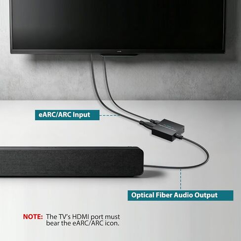 مستخرج الصوت eARC، محول HDMI ARC إلى الصوت البصري، eARC/ARC HDMI إلى محول الصوت البصري، محول الصوت HDMI ARC 24 بت/192 كيلو هرتز، يدعم PCM 2.0/Dolby/DTS 5.1 للتلفزيون ومكبرات الصوت والمسرح المنزلي in Kuwait