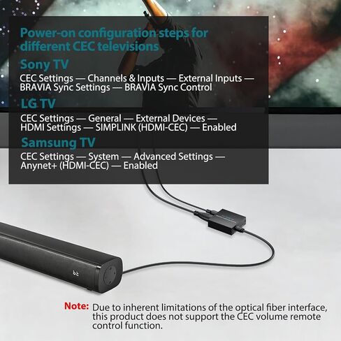 مستخرج الصوت eARC، محول HDMI ARC إلى الصوت البصري، eARC/ARC HDMI إلى محول الصوت البصري، محول الصوت HDMI ARC 24 بت/192 كيلو هرتز، يدعم PCM 2.0/Dolby/DTS 5.1 للتلفزيون ومكبرات الصوت والمسرح المنزلي in Kuwait