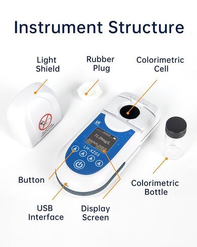 2-in-1 Turbidity & Suspended Solids Tester, ISO 7027 Compliant, Dual Path Detection Tech, Portable Turbidity & TSS Meter with Data Storage for Sewage, Measurement Range: 0–1000 NTU & 0–1000 mg/L in Kuwait