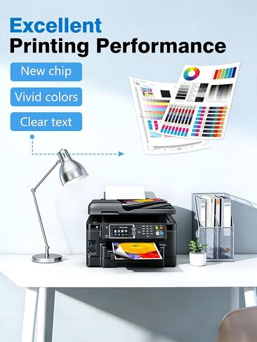 Weemay 252XL خراطيش الحبر التحرير والسرد استبدال المعاد تصنيعها لخراطيش الحبر Epson 252XL لطابعة Epson Workforce WF-3640 WF-3620 WF-7720 WF-7710 WF-7620 WF-7610 WF-7210 WF-7110 (10 عبوات) in Kuwait