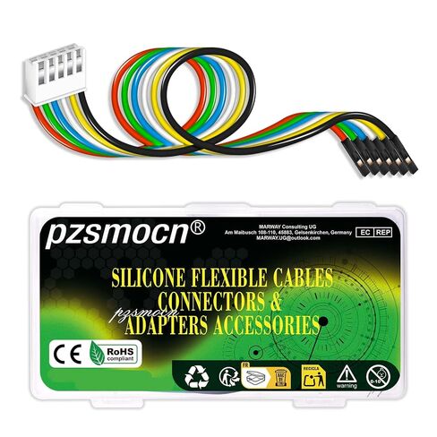 لوحة توصيل أسلاك توصيل مرنة من السيليكون 24AWG 20 سم 7 مجموعات/63 قطعة لـ Dupont 2.54mm 6Pin إلى JST XH 2.54mm 6Pin موصل قابس بين وحدة DIY وكابل لوحة التوسيع/لوحات التطوير in Kuwait