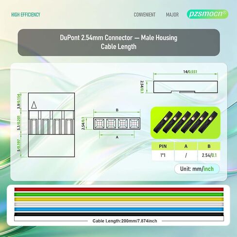 لوحة توصيل أسلاك توصيل مرنة من السيليكون 24AWG 20 سم 7 مجموعات/63 قطعة لـ Dupont 2.54mm 6Pin إلى JST XH 2.54mm 6Pin موصل قابس بين وحدة DIY وكابل لوحة التوسيع/لوحات التطوير in Kuwait