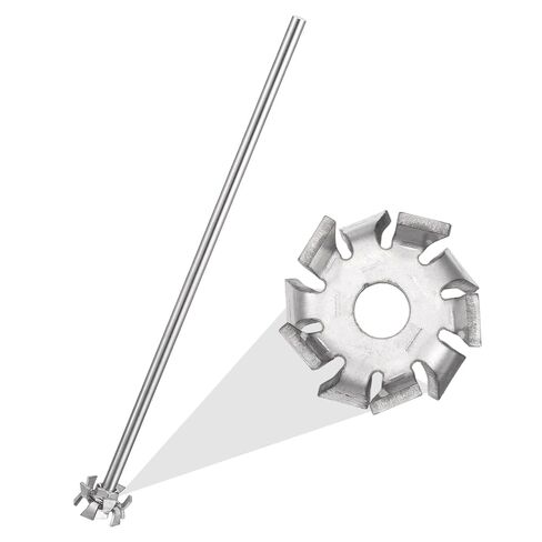 PATIKIL Dispersing Disc, 50mm / 1.97" 304 Stainless Steel Dispersion Impeller High Speed Dispersing Machine Blade Paddle Impeller with 8mm Shaft Hole 8x300mm Rod for Factory Laboratory in Kuwait