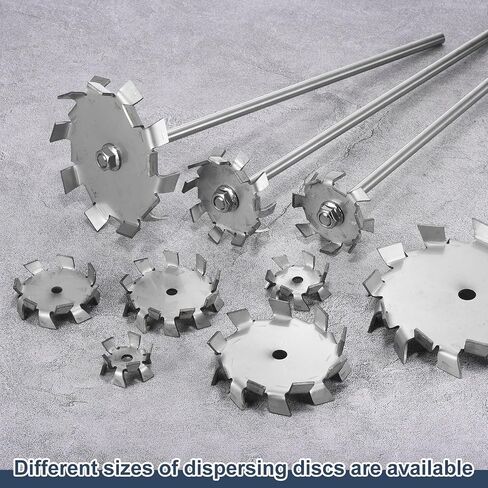 PATIKIL Dispersing Disc, 50mm / 1.97" 304 Stainless Steel Dispersion Impeller High Speed Dispersing Machine Blade Paddle Impeller with 8mm Shaft Hole 8x300mm Rod for Factory Laboratory in Kuwait