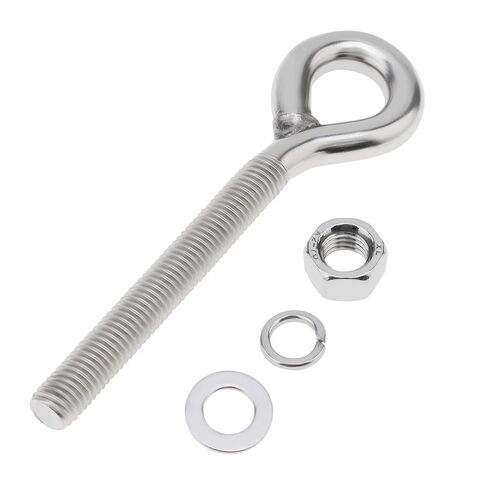 4 Pack 1/2" x 3.5" Eye Bolt with Nut and Washers, M12 Stainless Steel Eye Bolts, Threaded Round Hook Eyelet Bolt Screw, 5.6" Total Length Shoulder Lifting Ring Eyebolts Heavy Duty in Kuwait
