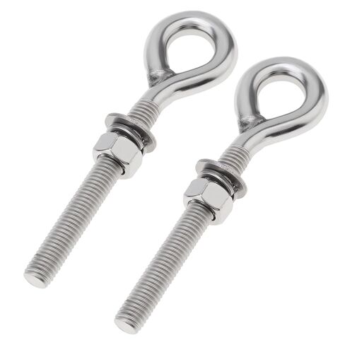 4 Pack 1/2" x 3.5" Eye Bolt with Nut and Washers, M12 Stainless Steel Eye Bolts, Threaded Round Hook Eyelet Bolt Screw, 5.6" Total Length Shoulder Lifting Ring Eyebolts Heavy Duty in Kuwait
