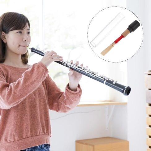 Totority 3 Pcs Handmade Wooden Oboe Reeds Single Pack Red Thread Replacement Reeds Natural Instrument Accessories for Oboe Players in Kuwait