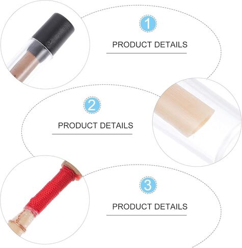 Totority 3 Pcs Handmade Wooden Oboe Reeds Single Pack Red Thread Replacement Reeds Natural Instrument Accessories for Oboe Players in Kuwait
