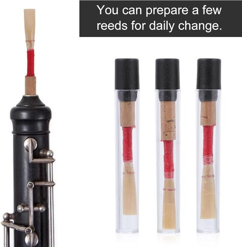 BESPORTBLE 3 Pcs Handmade Professional Oboe Reeds Wood Color with Individual Storage Boxes for Oboe Playing Tools Replacement Parts in Kuwait