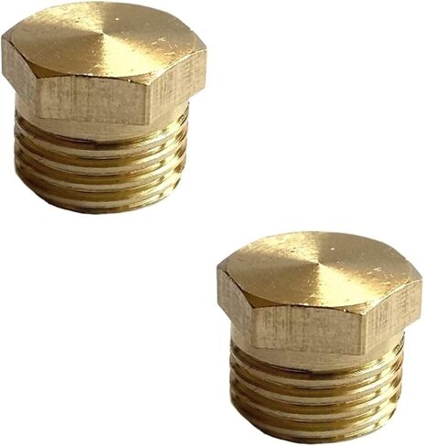 Thread Socket Pipe End Plugs Fitting， Brass Hex Head Plug Fitting BSP Female Male 3/4 inch Pack of 2 in Kuwait