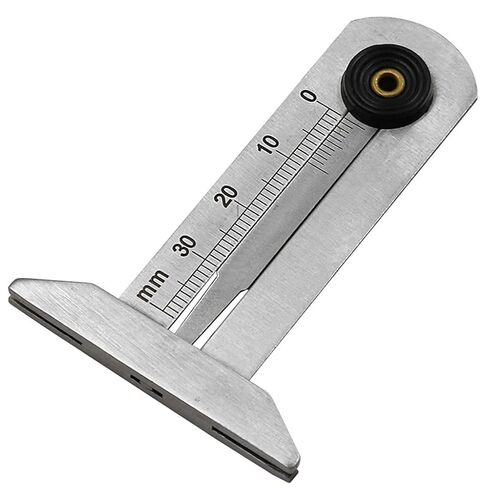 Manufacturer's Direct Tire Tread Vernier Depth Gauge 0-30mm Stainless Steel Ruler Pattern Safety in Kuwait