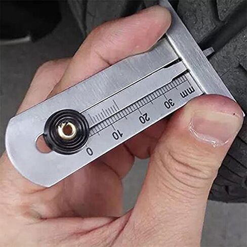 Manufacturer's Direct Tire Tread Vernier Depth Gauge 0-30mm Stainless Steel Ruler Pattern Safety in Kuwait
