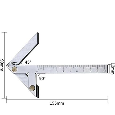 Center Gauge 100x70mm Marking Finding Measurement Caliper Angle Tool in Kuwait