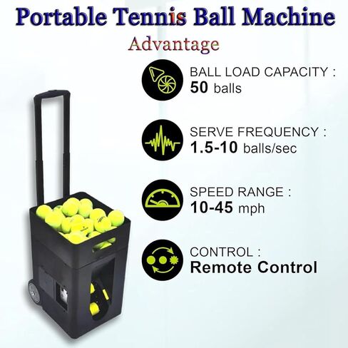 Remote Control Tennis Ball Serving Machine,Automatic Tennis Ball Thrower,Portable Tennis Training Equipment,Tennis Ball Machine,Tennis Pitching Machine in Saudi Arabia